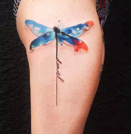 Modèle de tatouage de libellule - tktxfrance