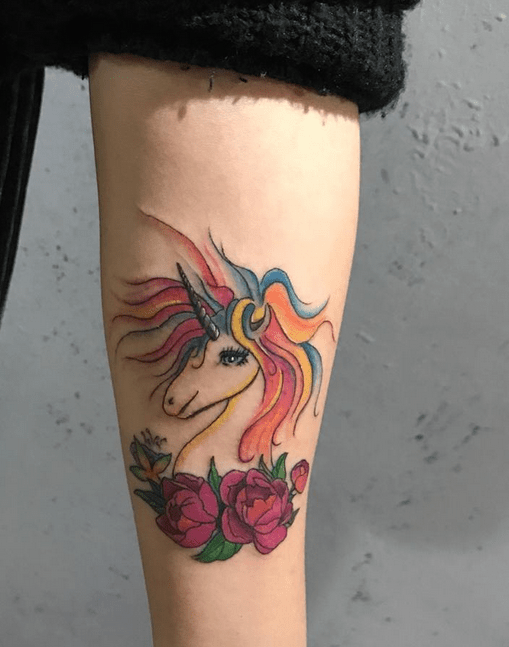 Modèle de tatouage de licorne - tktxfrance