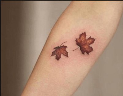 Motif de tatouage de feuille d'érable - tktxfrance