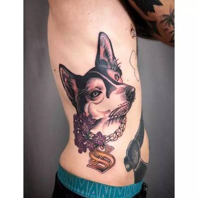 Motif de tatouage de chiot —— 1