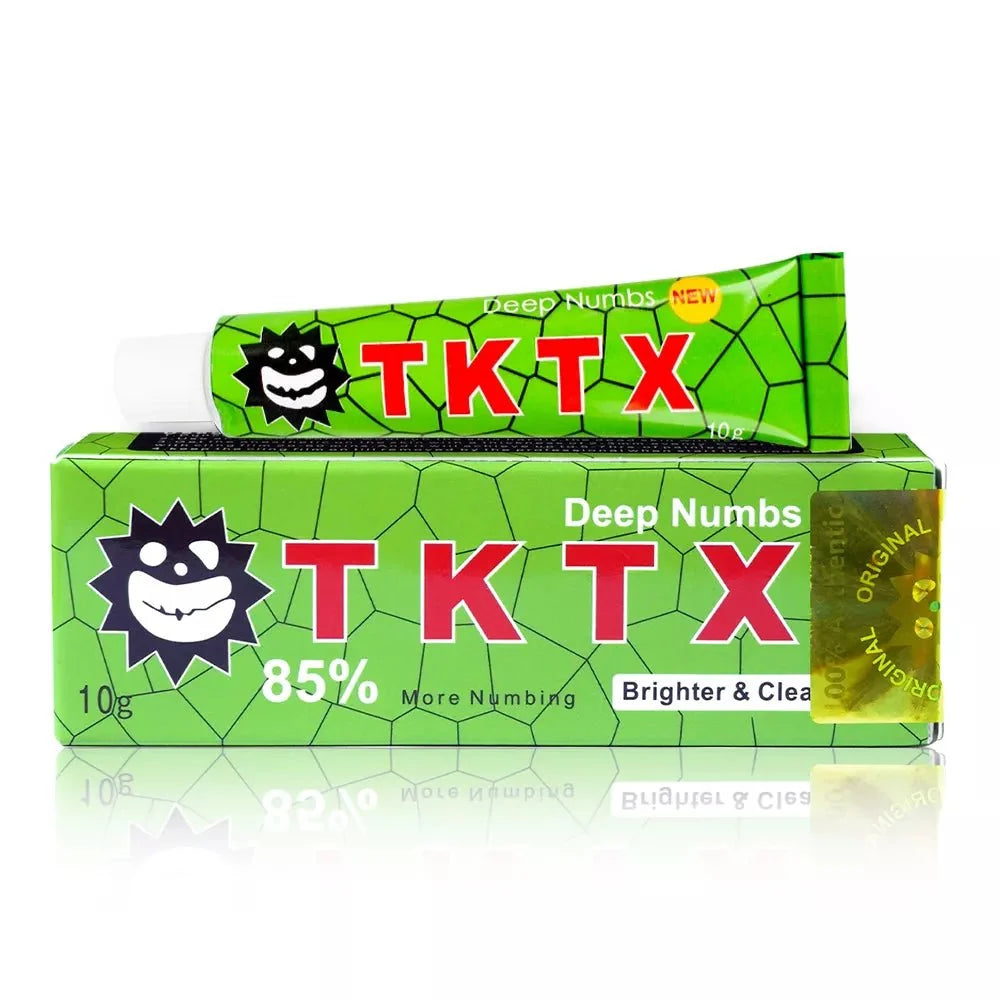 Lot 30 TKTX Vert 85% 10g - crème de confort cutané pour tatouage expédiée depuis la France